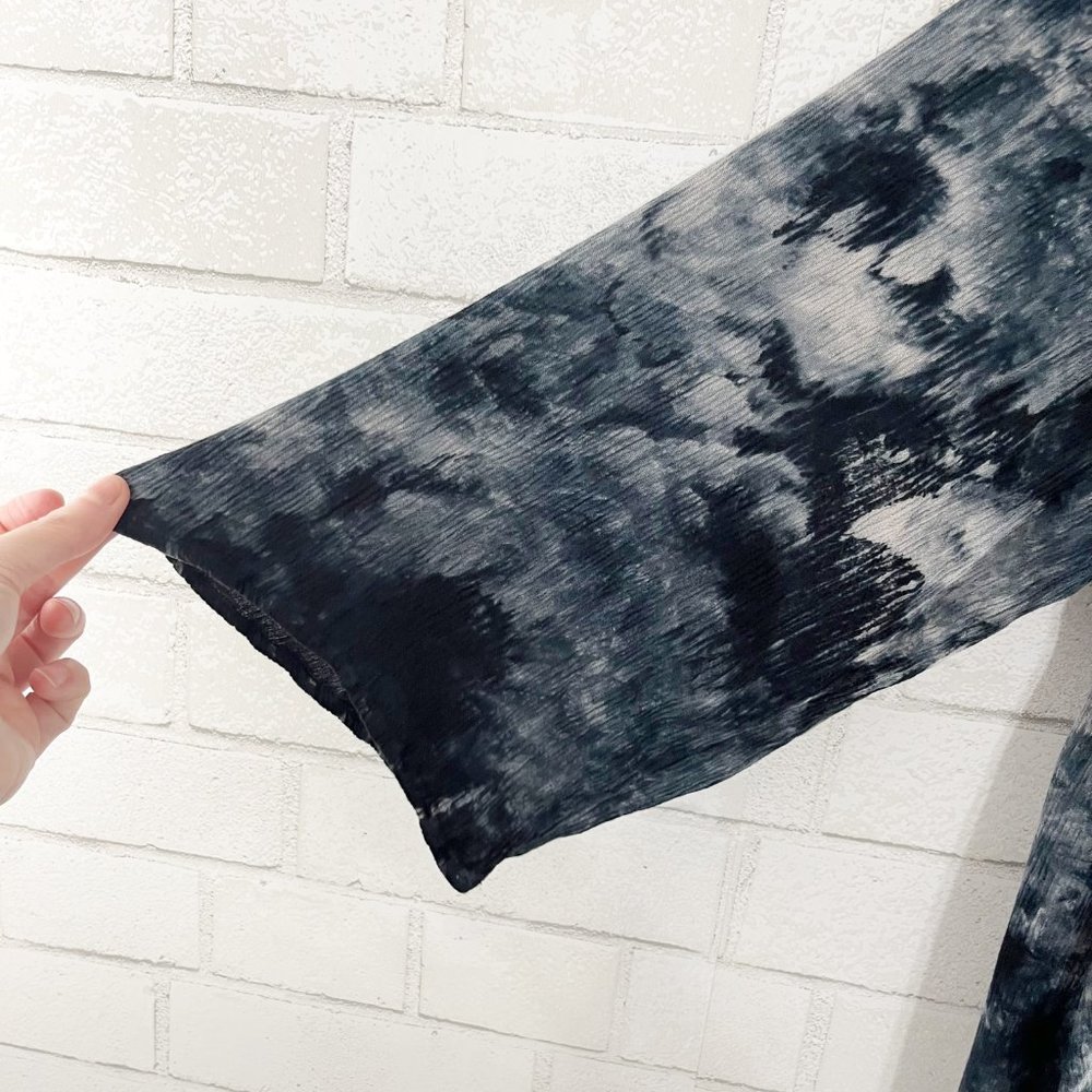 Torrid Blue Tie Dye Gauze Kimono Duster Layering Piece Woman's Plus Size 1X - Picture 5 of 8